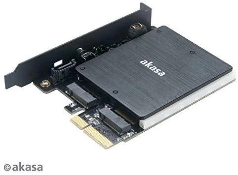 Akasa AK-PCCM2P-03 - PCIe - M.2 - Juodas - 32 Gbit/s - 0 - 55 °C