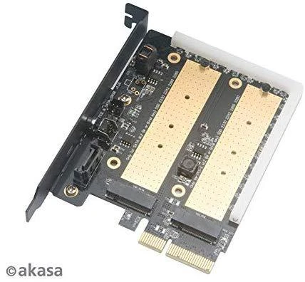 Akasa AK-PCCM2P-03 - PCIe - M.2 - Juodas - 32 Gbit/s - 0 - 55 °C