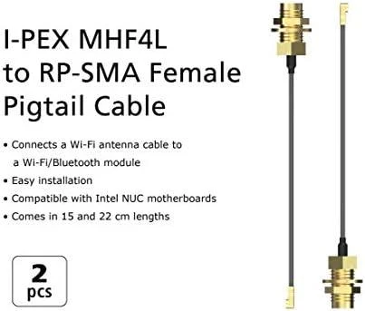 Akasa I-PEX MHF4L zu RP-SMA Kabelis – 2er-Pack, 15cm