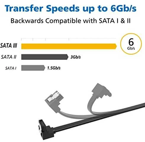 Akasa SATA laidas 6 GB/s, kampinis, 50 cm