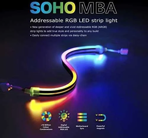 Akasa SOHO MBA ARGB LED Strip – 30cm