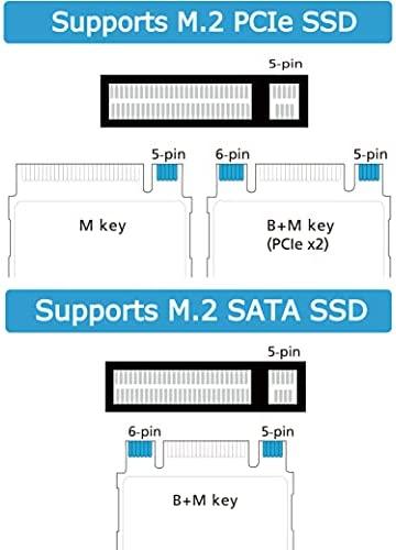 Akasa Portable M.2 SATA/NVMe SSD į USB-C 3.2 Gen 2