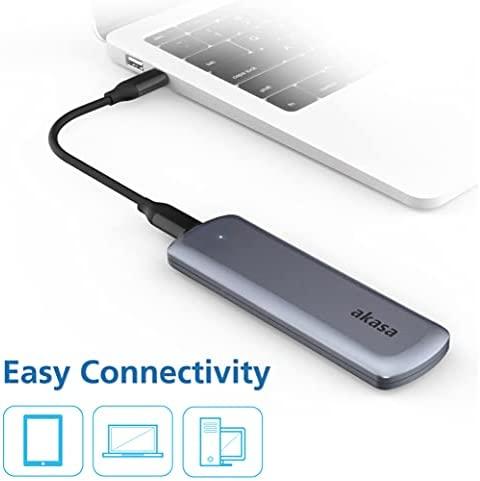 Akasa Portable M.2 SATA/NVMe SSD į USB-C 3.2 Gen 2