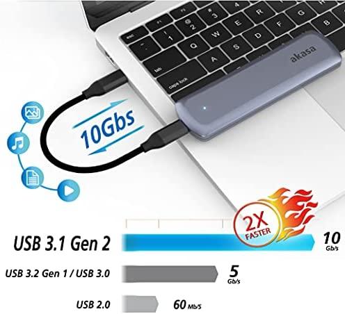 Akasa Portable M.2 SATA/NVMe SSD į USB-C 3.2 Gen 2