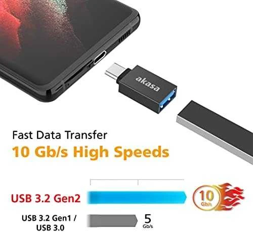 „Akasa“ USB A–C tipo adapteris – 2 vnt.