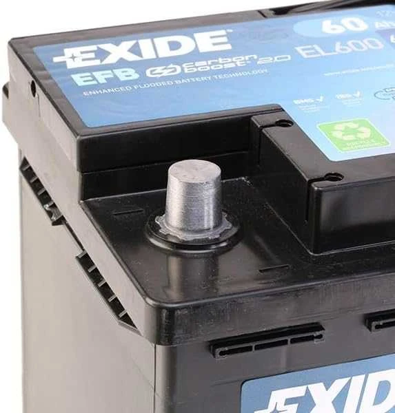 EXIDE EL600 EFB 60Ah 640A (EN) 12V akumuliatorius