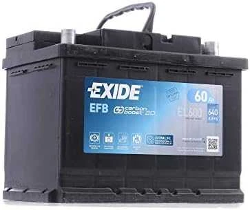 EXIDE EL600 EFB 60Ah 640A (EN) 12V akumuliatorius
