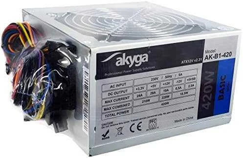 Maitinimas AKYGA AK-B1-500 Basic 500W, DC 3.3/5/±12V, 1x120, be maitinimo laido