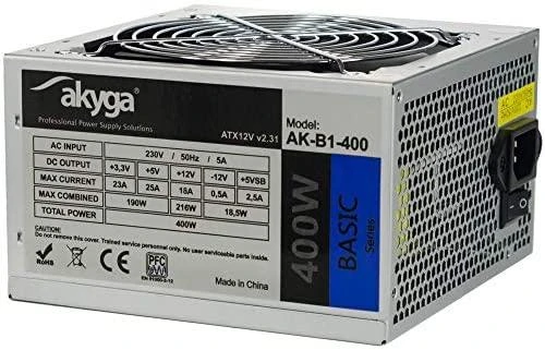 Akyga Basic ATX maitinimo šaltinis 600W AK-B1-600 Fan12cm P4 3xSATA PCI-E