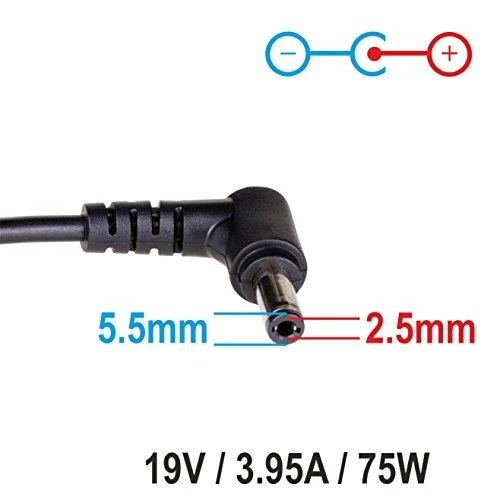 Nešiojamojo kompiuterio pakrovėjas Akyga AK-ND-02 (19V / 3.95A 75W 5.5 x 2.5mm) ASUS / TOSHIBA / LENOVO 1.2m
