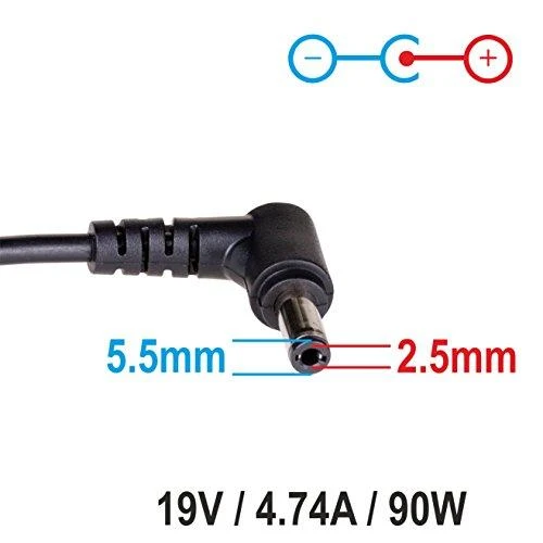Nešiojamojo kompiuterio pakrovėjas Akyga AK-ND-10 (19V / 4.74A 90W 5.5 x 2.5mm) ASUS / TOSHIBA / LENOVO 1.2m