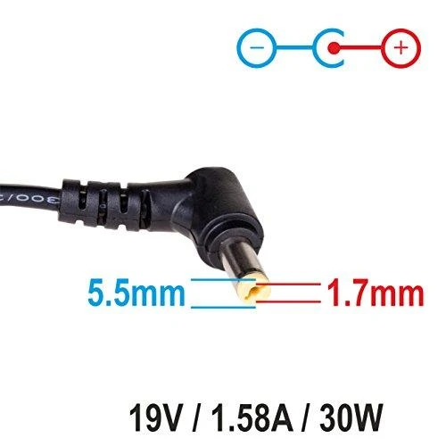 Nešiojamojo kompiuterio pakrovėjas Akyga AK-ND-21 (19V / 1.58A 30W 5.5 x 1.7mm) ACER 1.2m