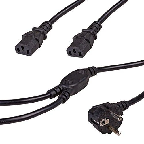 Akyga AK-PC-04A CCA CEE 7/7 / 2x IEC C13 skirstytuvas 1,8 m