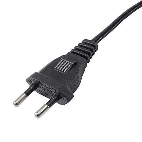 Juodas 2 kontaktų elektros kištukas