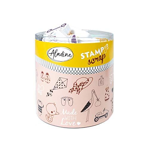 Guminių antspaudų rinkinys Aladine 27 vnt