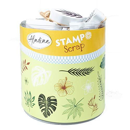 Antspaudų rinkinys Aladine Creative Stamp 29vnt. Jungle + pagalvėlė antspaudams juoda