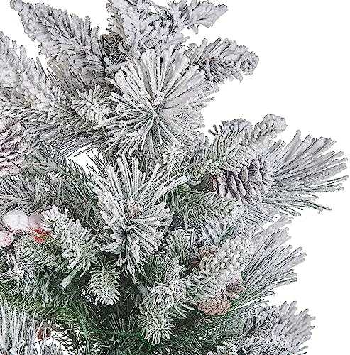 Beliani Apšarmajusi dirbtinė LED Kalėdų eglutė MALIGNE 90 cm balta