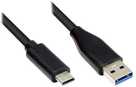 USB kabelis Alcasa USB-A - USB-C 3 m juodas (GC-M0129)