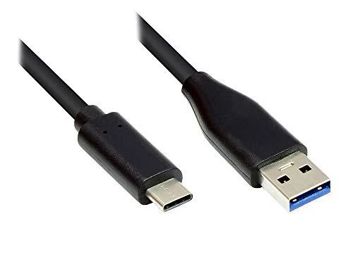 USB kabelis Alcasa USB-A - USB-C 2 m, juodas (GC-M0128)