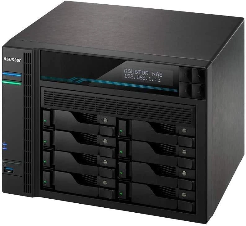 Serveris Asus AsusTor 8 Bay NAS AS6508T Iki 8 HDD/SSD, Intel ATOM C3538 Quad-Core, Procesoriaus dažnis 2,1 GHz, 8 GB, SO-DIMM DDR4, Juodas