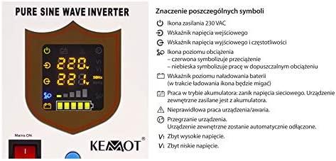 Nepertraukiamo maitinimo šaltinis 700W 12V/230Vac KEMOT PROsinus-700