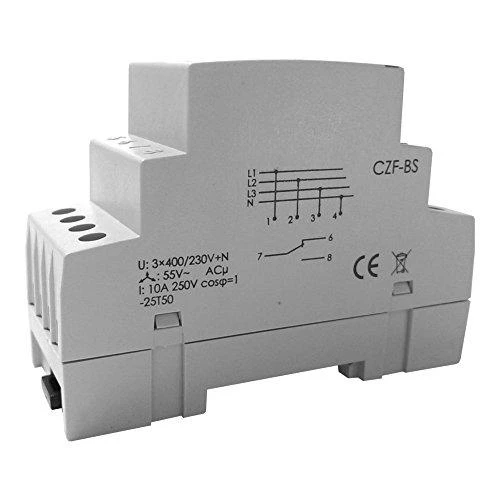 F&F Fazės atrofija ir asimetrija relės 10A 1P 4sec 55V CZF- BS