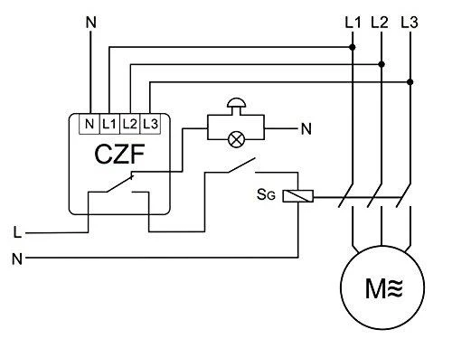 F&F Fazės atrofija ir asimetrija relės 10A 1P 4sec 55V CZF- 310