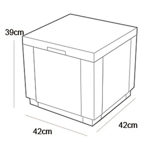 Curver Sodo stalas - daiktadėžė Ice Cube, rudas
