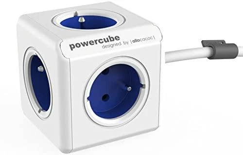 Allocacoc PowerCube Extended 4 lizdai 2x USB 1,5m malūnėlis