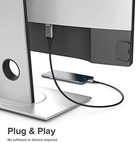 „Alogic USB C“ adapterio kabelis, C tipo - D prievadas, M/M, 4k 60 Hz, 1 m, žalias