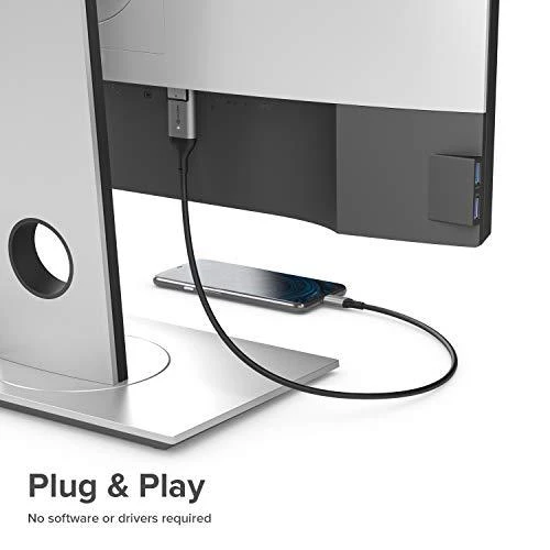 Kabelis USB Alogic USB-C - DisplayPort 2 m Juodas (ULCDP02-SGR)