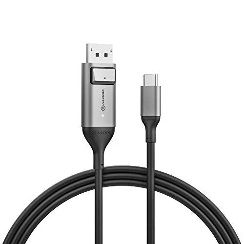 Kabelis USB Alogic USB-C - DisplayPort 2 m Juodas (ULCDP02-SGR)