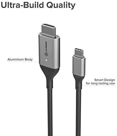 Kabelis USB Alogic USB-C - HDMI 2 m Juodas (ULCHD02-SGR)