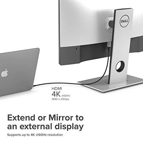 „Alogic“ 1 m „Ultra USB-C“ (vyriškas) ir HDMI (vyriškas) kabelis – 4K @60Hz – 1 m – A tipo HDMI (standartinis) – C tipo USB – Vyriškas – Vyriškas – Tiesus