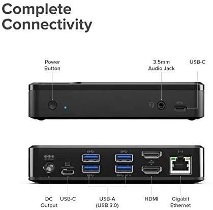 „Alogic Universal Twin HD USB-C“ (DUTHD) dokas / replikatorius