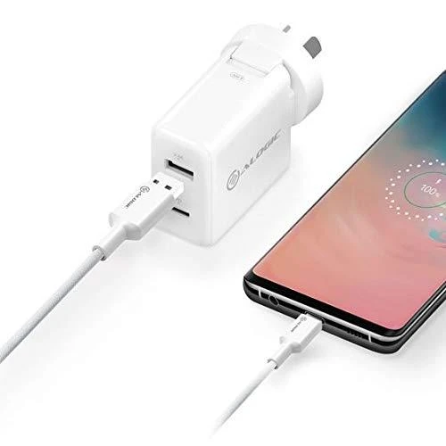 Alogic ALOGIC ELPCA201-WH kabelis USB USB 2.0 1 m USB A USB C Baltas