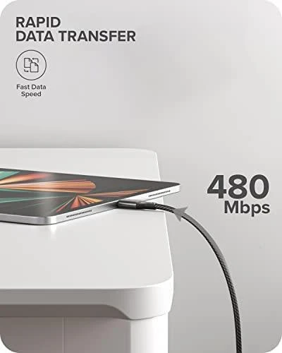 Alogic USB 2.0 Datenkabel Typ C -C M/M 5A 480 Mbps 1,5 m, gr