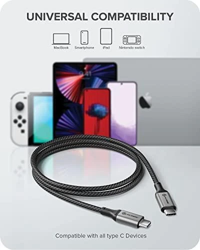 Alogic USB 2.0 Datenkabel Typ C -C M/M 5A 480 Mbps 1,5 m, gr