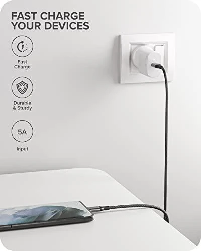Alogic USB 2.0 Datenkabel Typ C -C M/M 5A 480 Mbps 1,5 m, gr