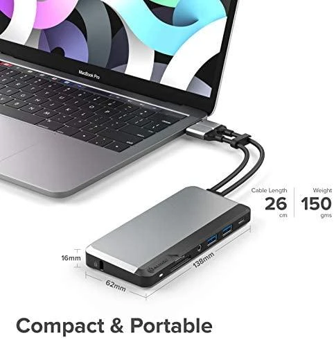 „Alogic USB-C 10-in-1“ stotis / replikatorius (U2CSH-SGR)