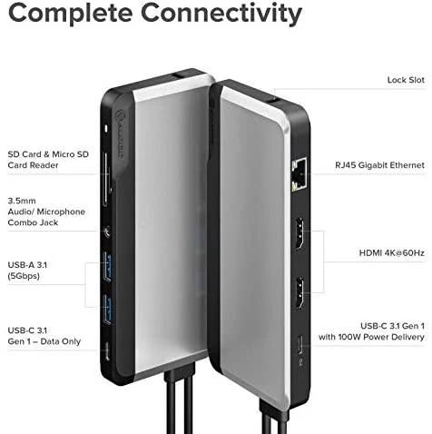 „Alogic USB-C 10-in-1“ stotis / replikatorius (U2CSH-SGR)