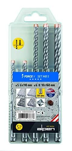 Grąžtas Wiertło Alpen Alpen Set SDS+ FORCE X MB 5 (805+815)