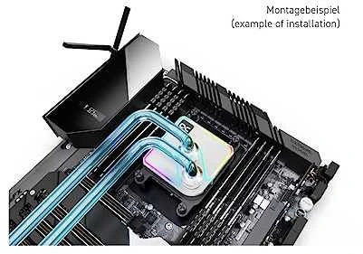 Alphacool Core 1 Aurora CPU cooler, ARGB – Sidabrinis