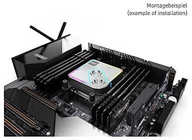 Alphacool Core 1 Aurora CPU cooler, ARGB – Sidabrinis