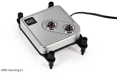 Alphacool Core 1 Aurora CPU cooler, ARGB – Sidabrinis