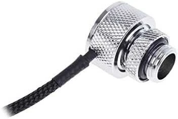 Alphacool Eiszapfen temperatūros jutiklis G1/4 vyriškas/vyriškas su moterišku adapteriu – chromas