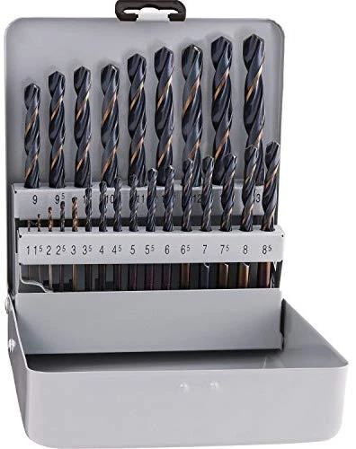 Grąžtas Alpen Metal drill bit set 008103211 HSS 25pcs