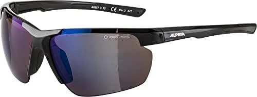 ALPINA Bike Glasses DEFEY HR colour Juodas Glass Mėlynas MIRROR Cat.3
