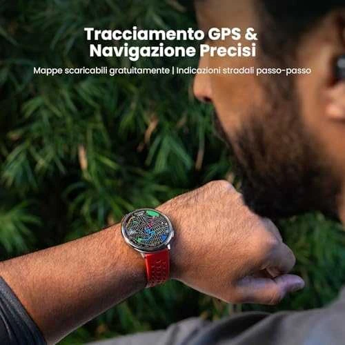 Išmanusis laikrodis - Amazfit Active 2, Sidabrinės spalvos korpusas su juodos spalvos odiniu diželiu