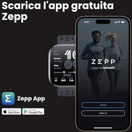 Išmanusis laikrodis Amazfit Bip 6, Juodas su juodu dirželiu